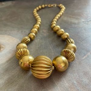 Vintage Napier Chunky Scallop Ball Chain Layering Necklace